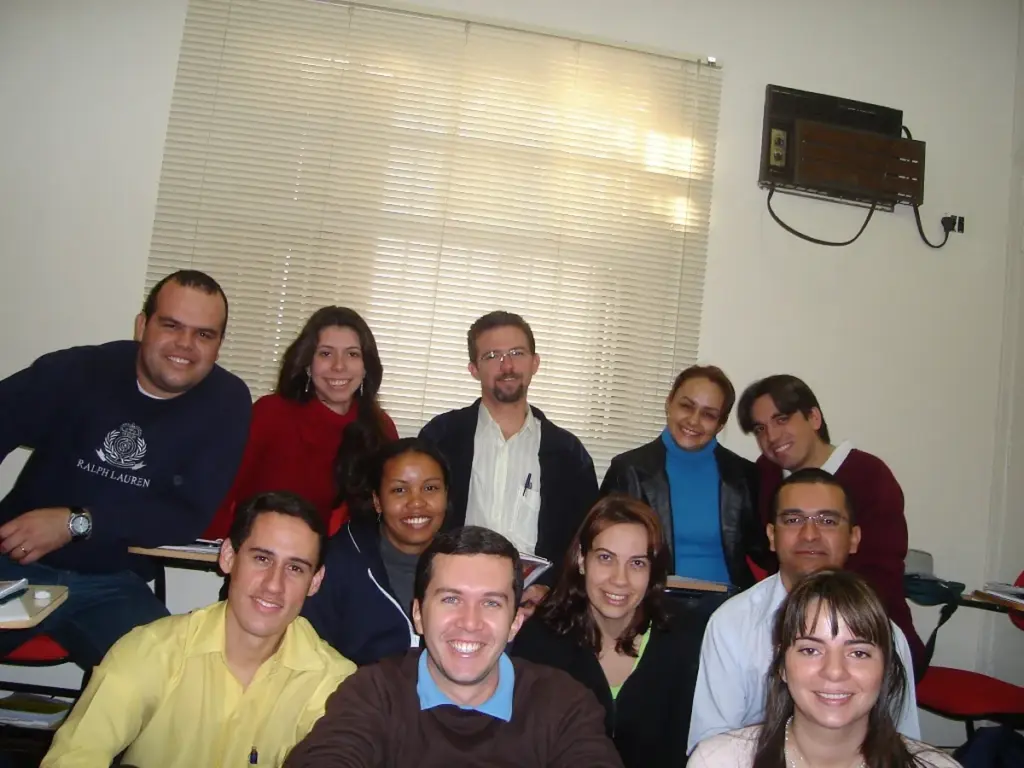 Grupo de estudiantes corporativos